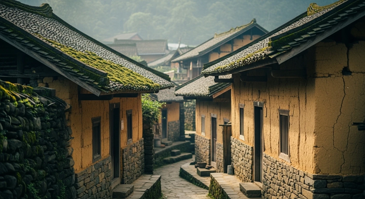 Traditional clay houses in Dong Van Ancient Town