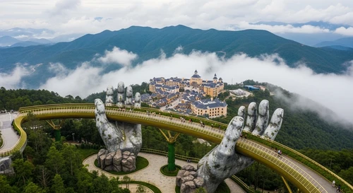 Ba Na Hills: The Golden Bridge and the Fantasy French Village